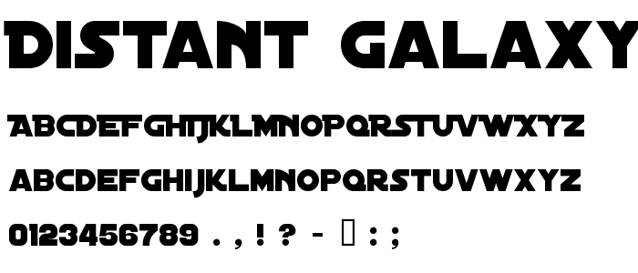 Distant Galaxy font